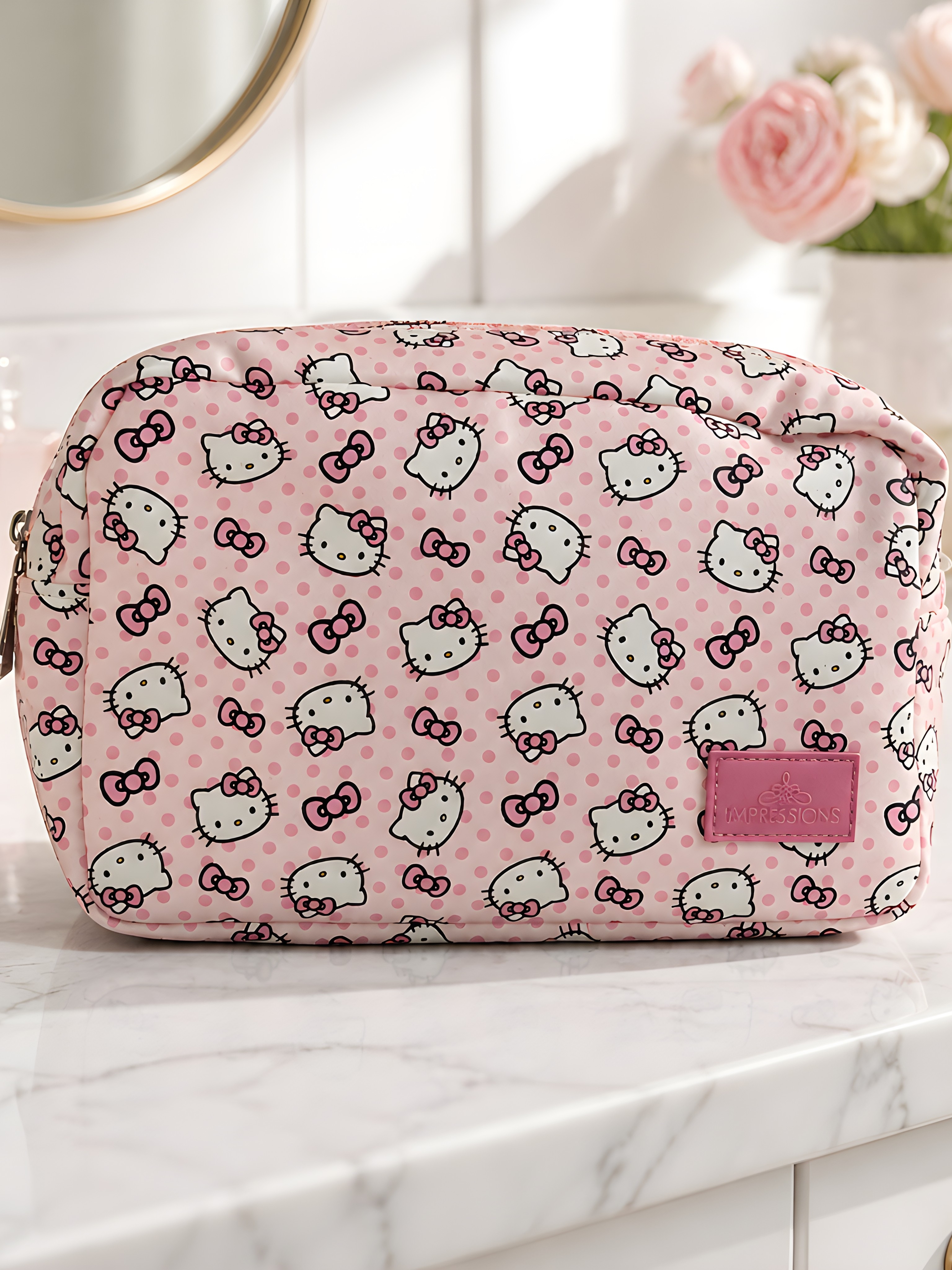 Impressions X Hello Kitty Patterned Travel Cosmetic Bag